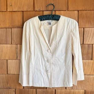 Talbots Cream Jacket tie back